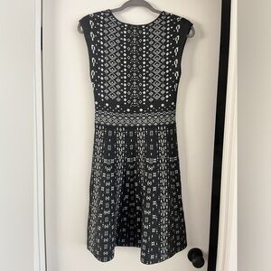 Stitch Fix 41 Hawthorn Dark Gray and White Geometric Midi Dress